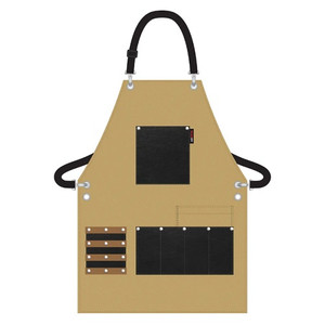 Black Ice Barber & Stylist Hipster Tan Apron Black Ice Barber & Stylist Hipster Tan Apron