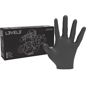 L3VEL3 Professional Black Small Nitrile 100 Gloves L3VEL3 Professional Black Small Nitrile 100 Gloves