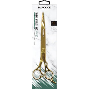 Black Ice Stylish Off Set Grip Gold Curved 10" Shear Black Ice Stylish Off Set Grip Gold Curved 10" Shear