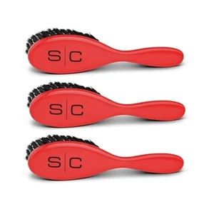 Stylecraft The Fresh Cut Red Barber Brush - 3 Pack