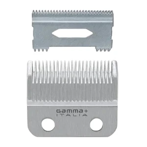 Gamma+ Stainless Steel Taper Clipper Blade & Shallow Tooth 2.0 Set