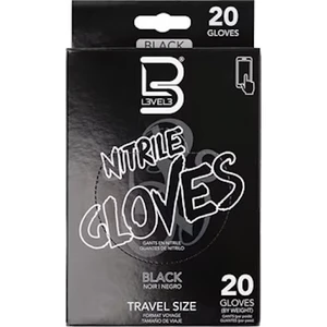 L3VEL3 Professional Nitrile Gloves Travel Pack- 20pc Large