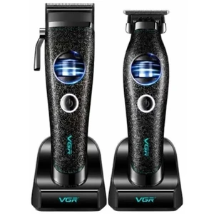 VGR Professional Rechargeable 2-in-1 Clipper and Trimmer Carbon Fiber
