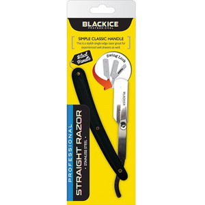 Black Ice Simple Classic Handle Straight Razor (Black) Black Ice Simple Classic Handle Straight Razor (Black)