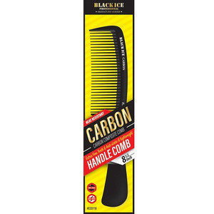 Black Ice Carbon Handle Fine Tooth Comb 8.5" Black Ice Carbon Handle Fine Tooth Comb 8.5"