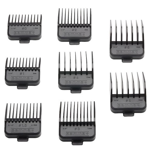 Gamma+ Black Dub Neodymium Magnetic Clipper Guards- 8pk