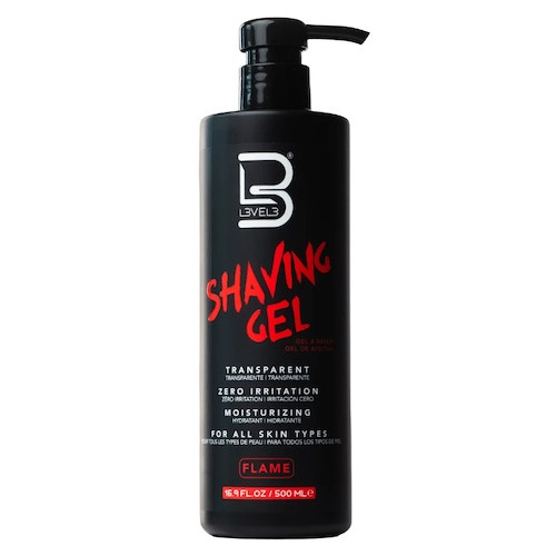 L3vel3 Flame Transparent Shaving Gel- 16.9oz