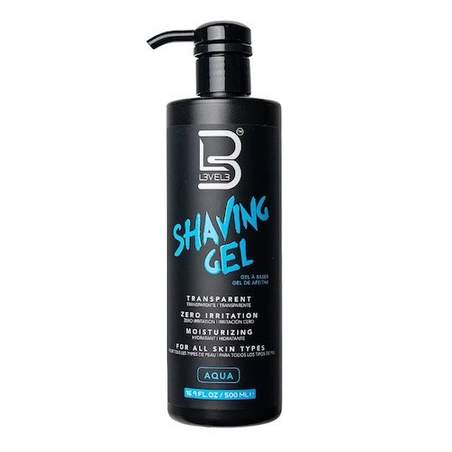 L3vel3 Aqua Transparent Shaving Gel- 16.9oz