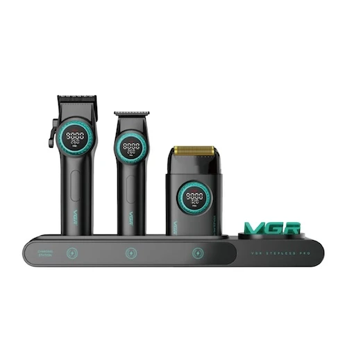 VGR Professional Stepless Pro Clipper Trimmer and Shaver Set