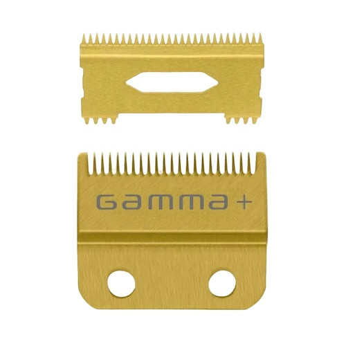 Gamma+ Pro Gold Titanium Fade Clipper Blade and Slim Deep Tooth Cutter