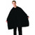 Betty Dain Seersucker Barber Cape - Black