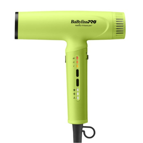 BaByliss PRO Nano Titanium Neon Yellow Light Ionic High-Speed Dryer