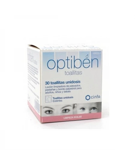 Optiben toallita con loción limpiadora higiene 30 toallitas