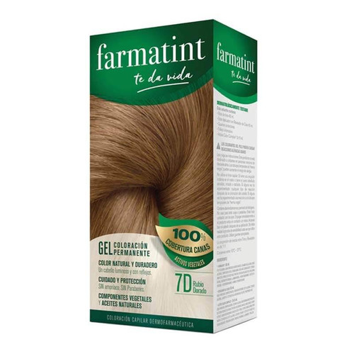 Farmatint 7d rubio dorado gel coloración permanente
