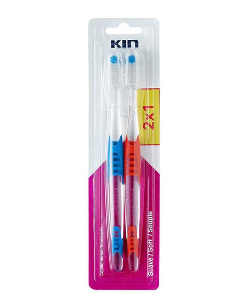 Pack 2x1 cepillo dental suave kin