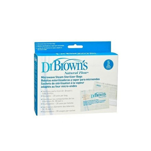 Dr. brown's bolsa esterilización a vapor microondas 5 bolsas