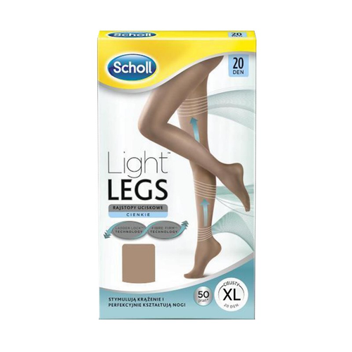 Dr. scholl light legs 20 den talla xl-beige