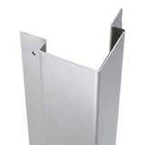 24in x 2in x 2in x 625 (5/8in) - 90 Deg, 14ga, Type 304, Satin #4 (Brushed) Finish, w/Countersunk Mounting Holes Stainless Steel Flush Mount Corner Guard for 1/2in Drywall