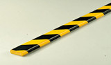 Thin Flat Surface Protector, 39.38in x 1.56in with Self-Stick Adhesive, Black-Yellow
