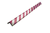 Corner Guard Protector, 39.38in x 2.56in with Self-Stick Adhesive, Reflective Silver / Contrasting Red