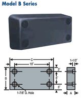Molded Dock Bumper - BB 4in x 12in x 24in
