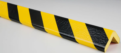 Corner Guard Protector, 39.38in x 1.75in with Self-Stick Adhesive, Black-Yellow
