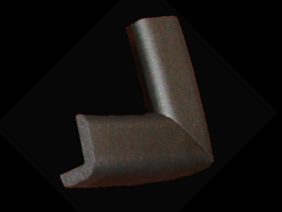 Deluxe Corner Cushions - 4 Corners in Poly Bag, 3in x 3in x 1.25in x 1.25in (Outside Dimensions), 0.25in Thick, Brown