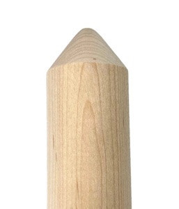 Wooden Corner Guard - 48in Long x 1 3/8in Diameter - Tapered Turned (Both Ends Turned)