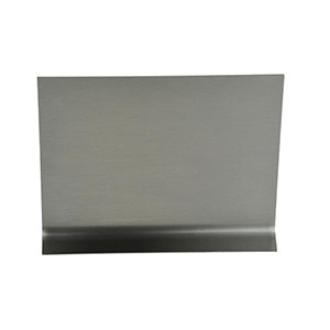 4in x 94in - 3/8in Radius, 20ga, Brushed Stainless Steel Base Molding