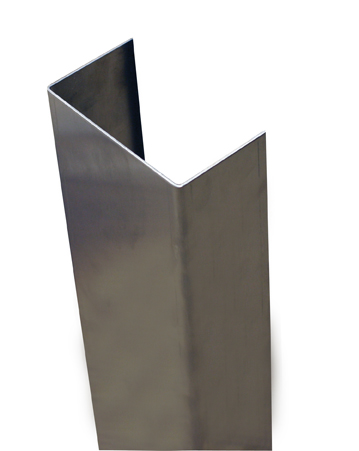 96in x 1in x 4.875in x 1in (Inside Dimensions)- 90 Deg, 16ga, Type 304, Satin #4 Finish, Stainless Steel End Wall Cap
