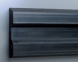 Heavy Duty Extruded Rubber Bumper, M2, Undrilled, 2in deep x 9in High 4ft length x 2in deep x 9in height,