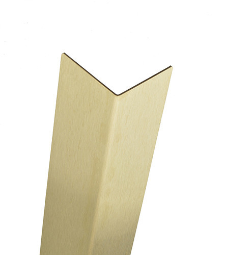 48in x 2.5in x 2.5in - 90 Degree, 040, Unlacquered, Satin #4 (Brushed) Finish, Brass Corner Guard