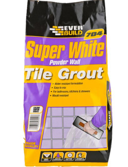 Everbuild 704 Super White (1Kg) Powder Wall Tile Grout (White) - Everbuild 704 Tile Grout.jpg