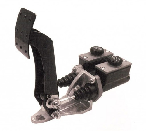 JAMAR PERFORMANCE FLOOR MOUNT DUAL BRAKE PEDAL ASSEMBLY WITH 3/4"X 3/4" SLIM LINE  MASTER CYLINDERS