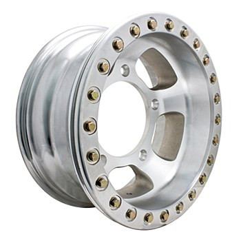 BTR RACING BUGGY WHEEL 15 X 4 BEADLOCK WHEEL WITH POLISHED RING