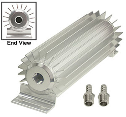 15" SINGLE PASS FINNED ANODIZED ALUMINUM TRANSMISSION HEAT SINK