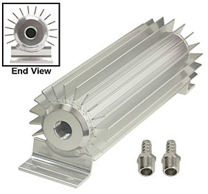 18" SINGLE PASS FINNED ANODIZED ALUMINUM TRANSMISSION HEAT SINK
