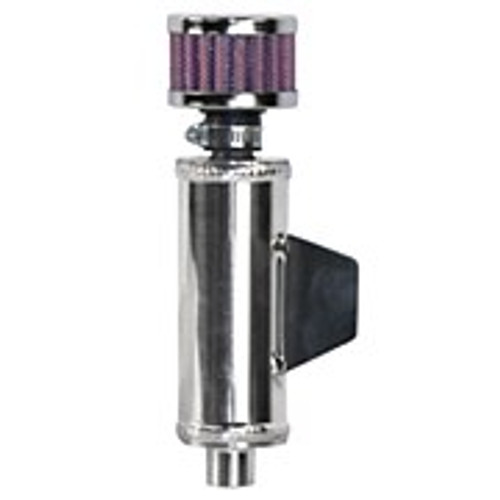 small aluminum oil breather with bracket 