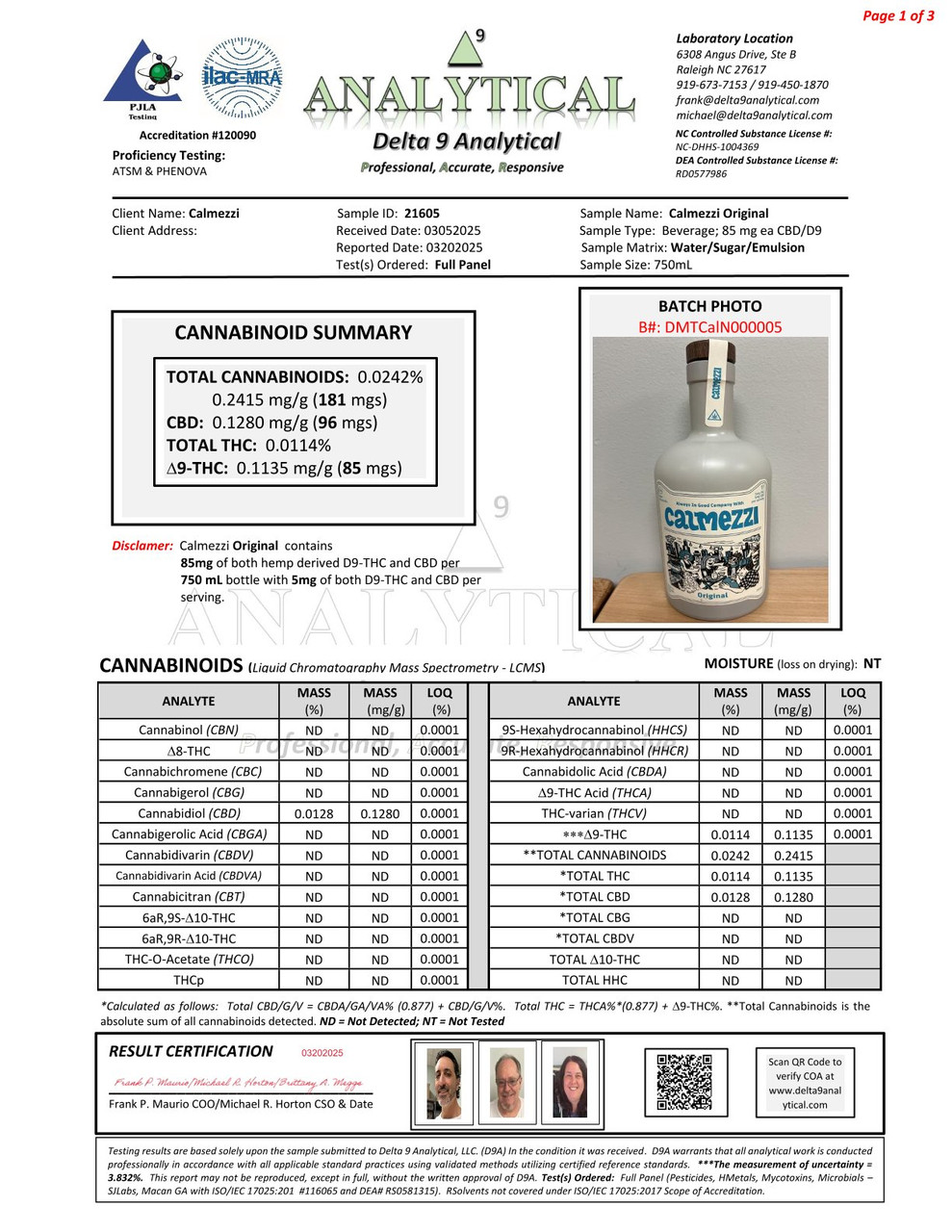 Calmezzi Delta-9 THC Infused Beverage | Emerald Medicine Co