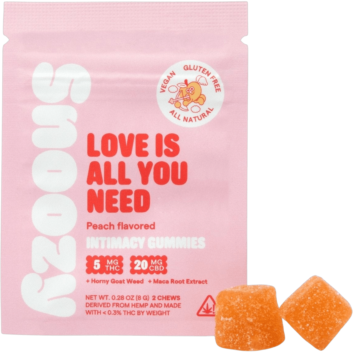 Snoozy Love Is All You Need Delta-9:CBD Intimacy Gummies