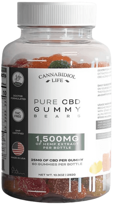 Cannabidiol Life THC-Free Isolate CBD Gummy Bears - Hemp product from Emerald Medicine Company
