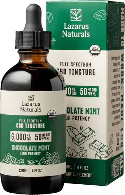 Lazarus Naturals Full Spectrum CBD Tincture - Chocolate Mint - Image 7 | Emerald Medicine Company