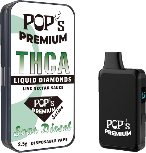 Pop's Premium THCa Liquid Diamond Disposable - Image 1 | Emerald Medicine Company