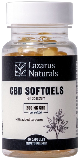 Lazarus Naturals Full Spectrum 200mg CBD Softgel - Hemp product from Emerald Medicine Company