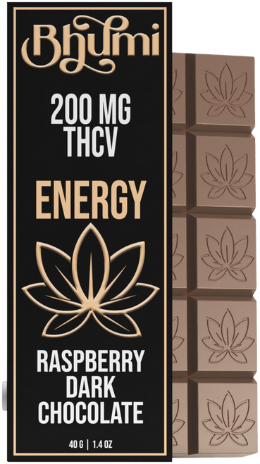 Bhumi THCv Raspberry Dark Chocolate Bar