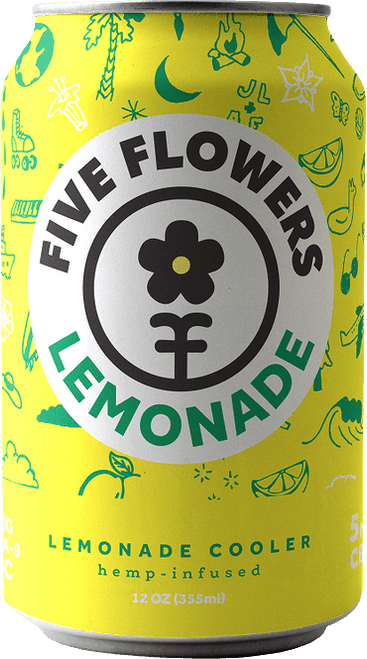 Five Flowers 5mg Delta-9 THC + 5mg CBD Drinks