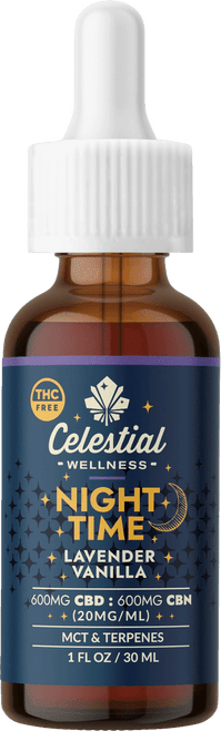 Celestial Wellness THC- Free CBD:CBN Night Time Tincture