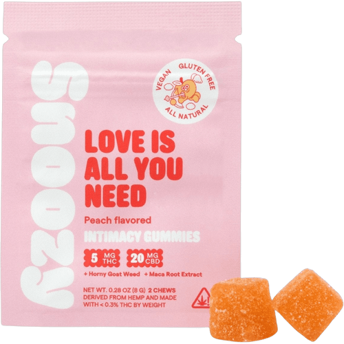Snoozy "Love Is All You Need" Delta-9:CBD Intimacy Gummies - Image 1 | Emerald Medicine Company