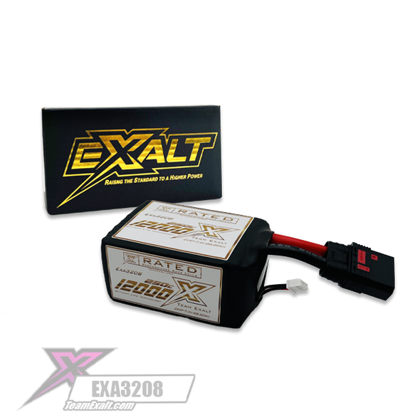 Exalt X-Rated 2S 250C Drag Race Lipo Battery (7.4V/12,000mAh) w/QS8 Connector (EXA3208)