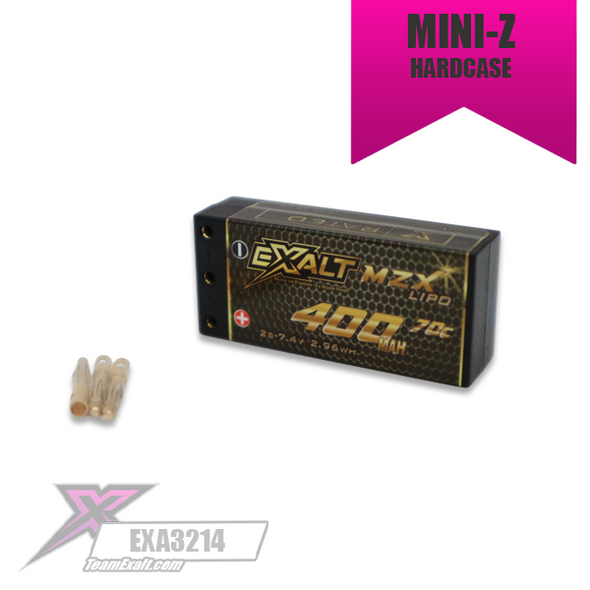 Exalt X-Rated 2S 70C Mini Z Shorty Lipo Battery (7.4V/400mAh) (EXA3214)